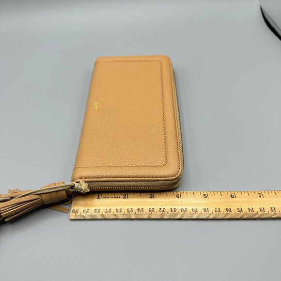 HOBO Nila Large Zip Around Continental Wallet Sandstone Pebbled Leather *READ* - Picture 15 of 16